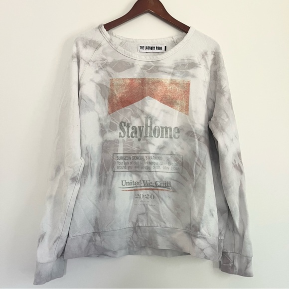 The Laundry Room Stay Home Cigarette Ad 2020 Graphic United We Chill Unisex L - Picture 1 of 7